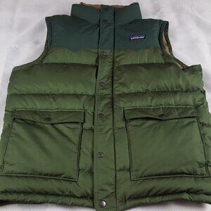 Patagonia Slingshot Goose Down Puffer Vest Men's Medium Green Western Style